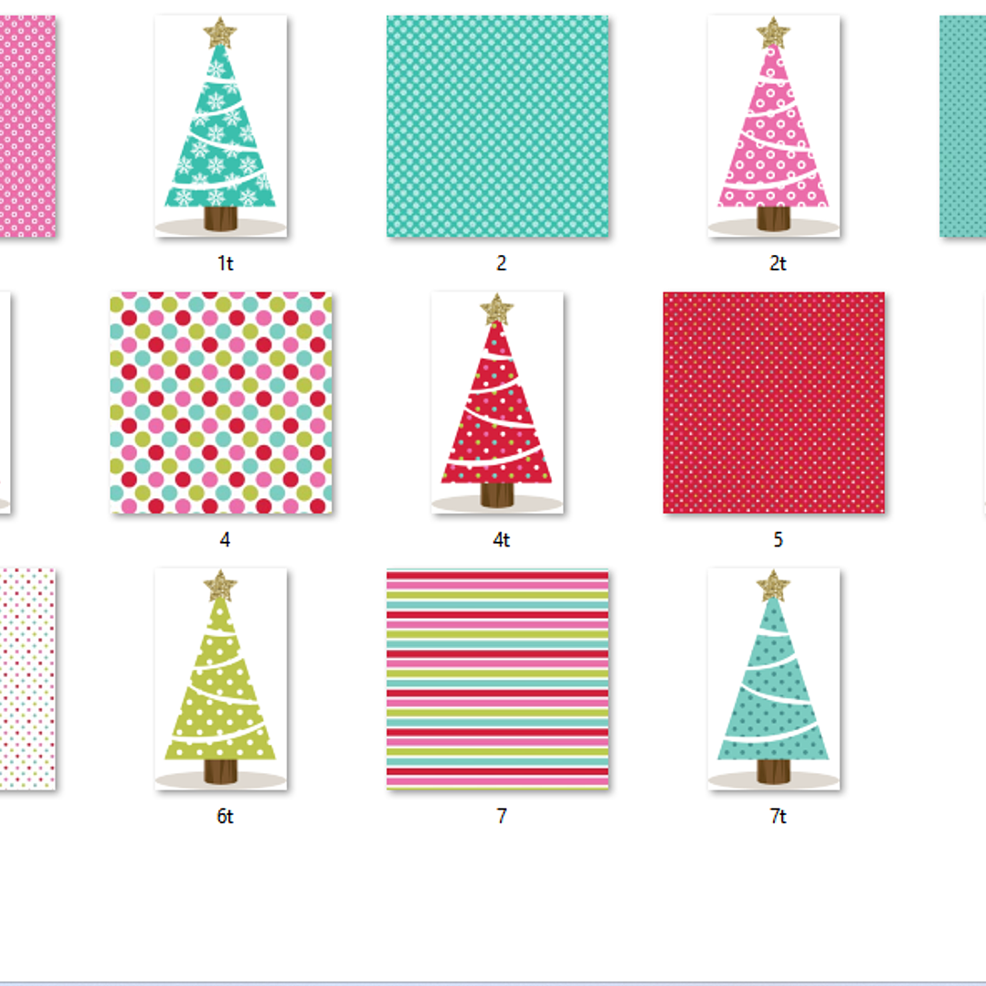 Kit Digital Doces Árvores de Natal 2