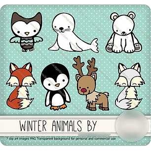 Kit Digital Animais de Inverno 
