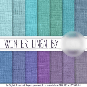 Kit Digital Papéis Linho de Inverno 