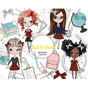 Kit Digital De Volta à Escola Meninas