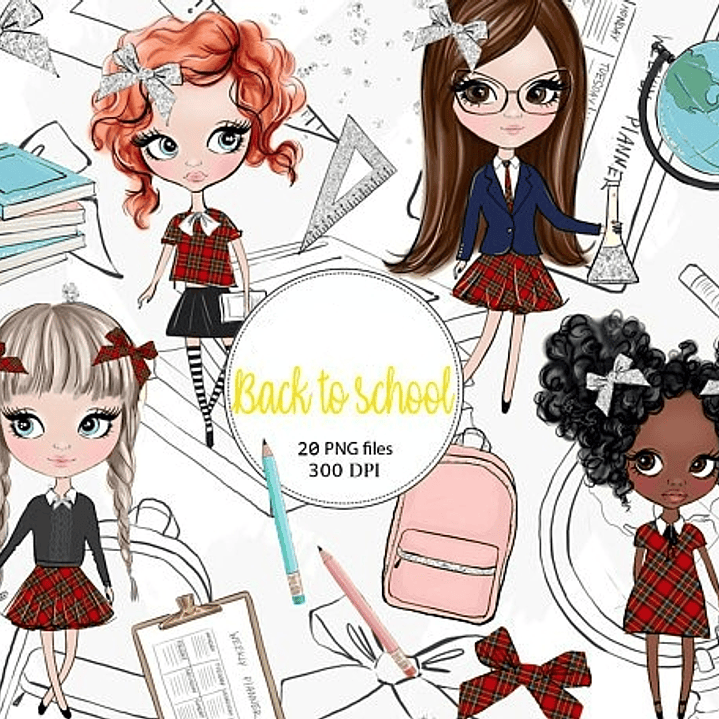 Kit Digital De Volta à Escola Meninas 1