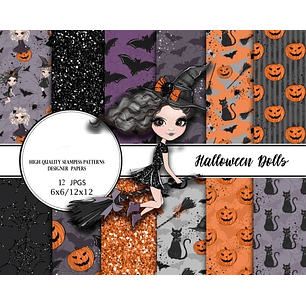 Kit Digital Papéis Halloween 