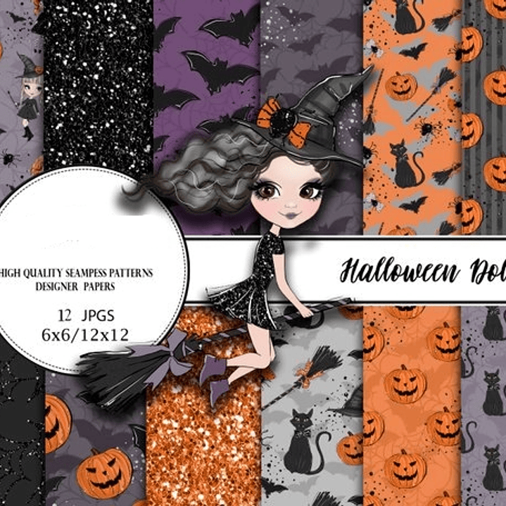 Kit Digital Papéis Halloween  1