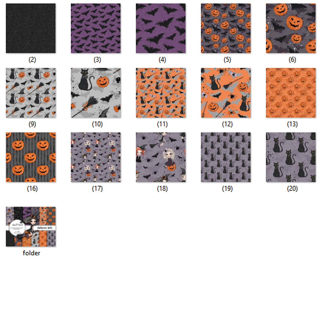 Kit Digital Papéis Halloween  2