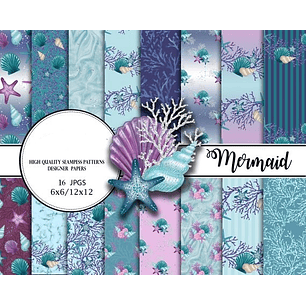 Kit Digital Papéis Sereias 