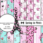 Kit Digital Papéis Primavera em Paris  - Thumbnail 1