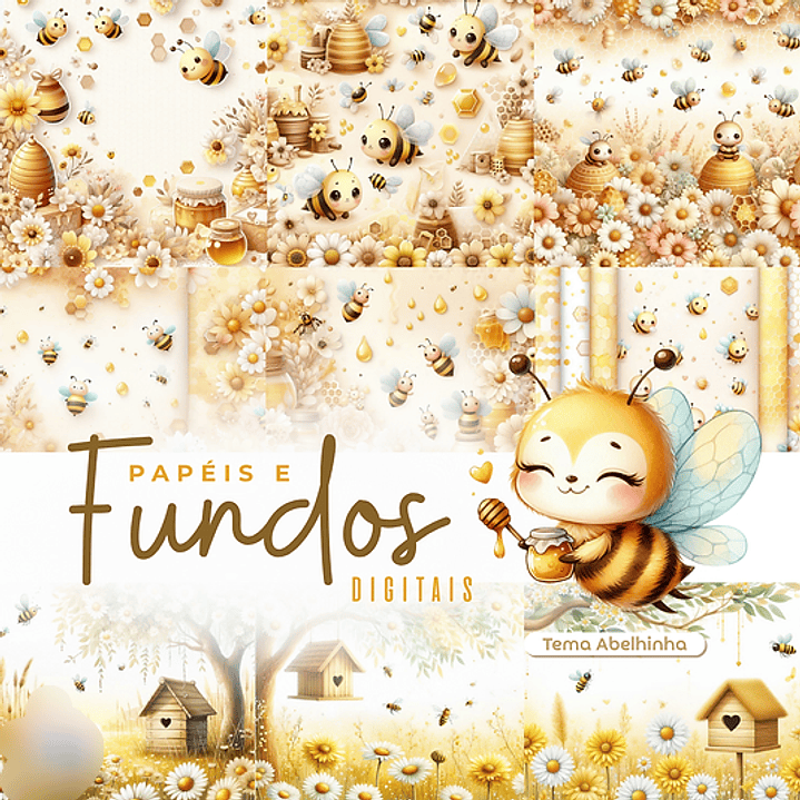 Kit Digital Meninas Abelhinhas  2