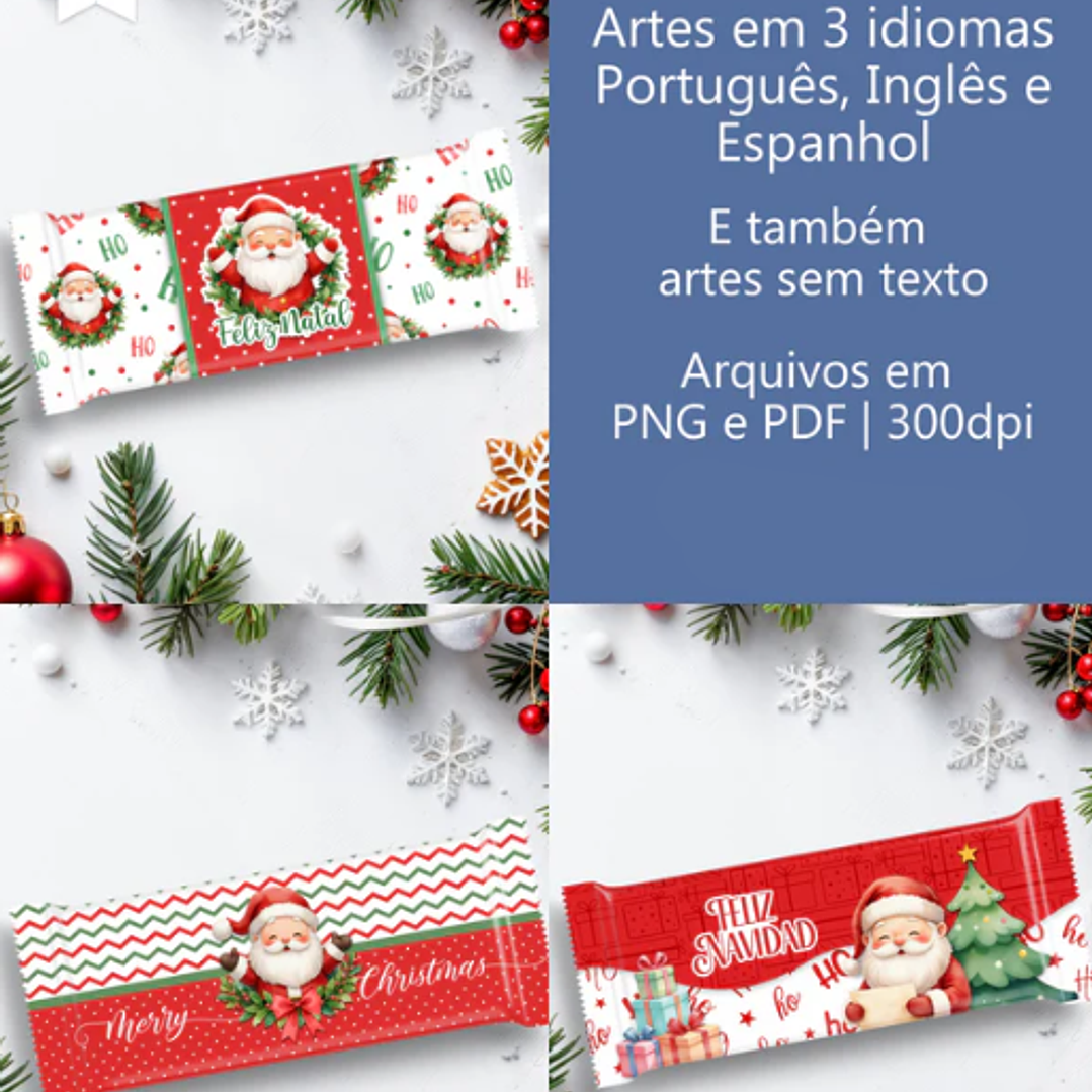 Arquivo Natal Kit Chocolate 80g a 100g  3