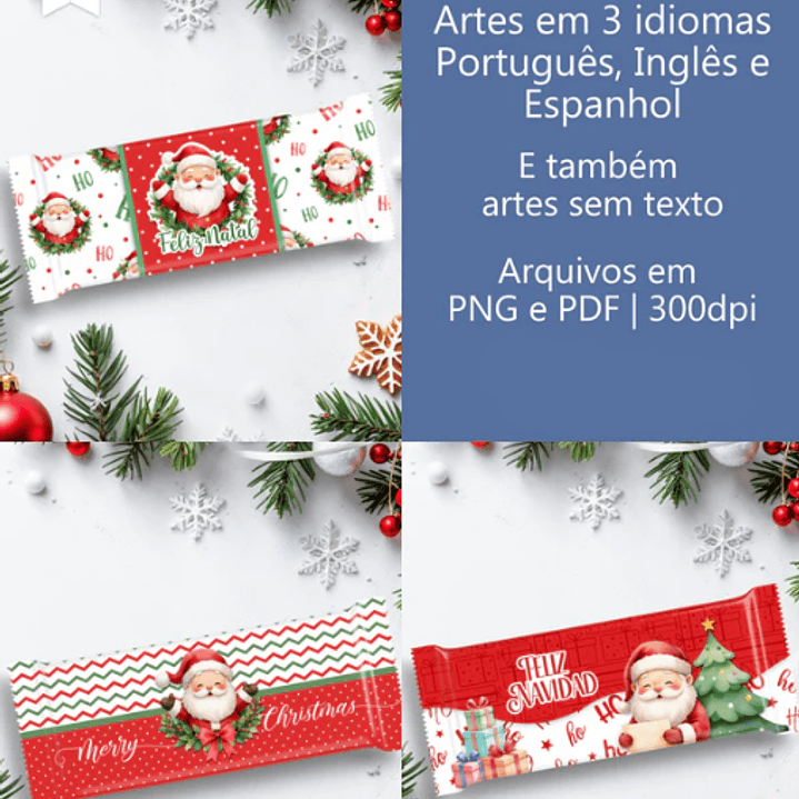 Arquivo Natal Kit Chocolate 80g a 100g  3
