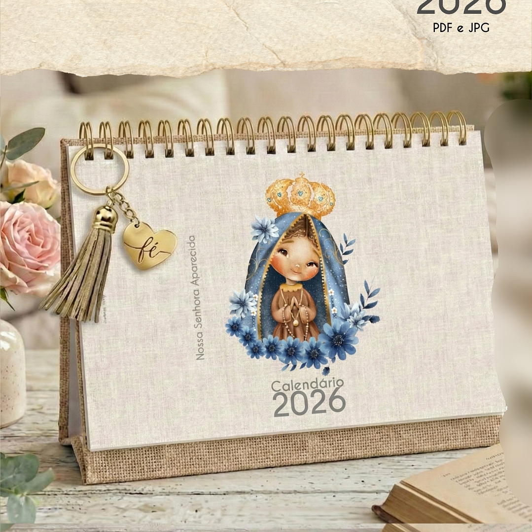 Arquivo Calendário de Mesa Santinhos A5 2026 8