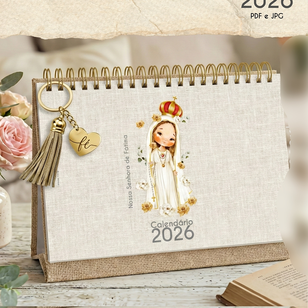 Arquivo Calendário de Mesa Santinhos A5 2026 12