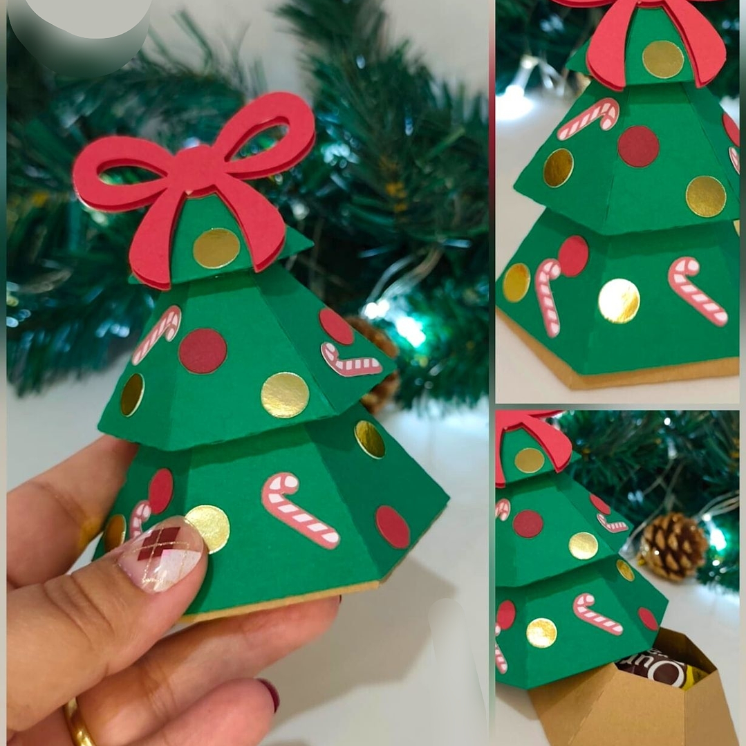 Arquivo Natal Caixa Árvore 3D  1