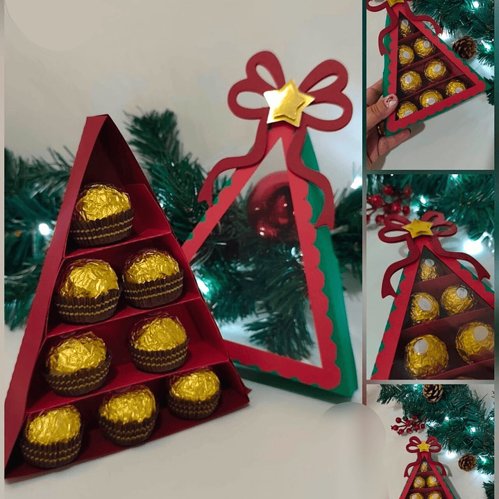 Arquivo Natal Caixa Triângulo 8 Doces  1