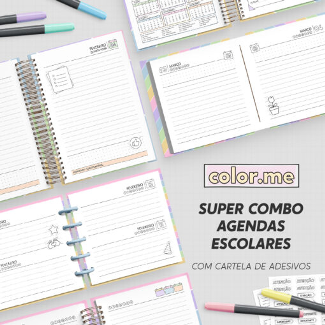 Arquivo Agendas Escolares para Colorir Color Me 2026  1