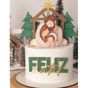 Arquivo Natal Topo de Bolo Aquarela 