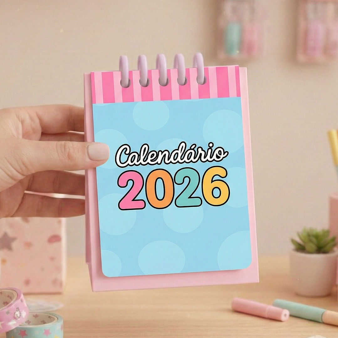 Arquivo Calendário 2026 Bichinhos Estilosos Kawaii 5