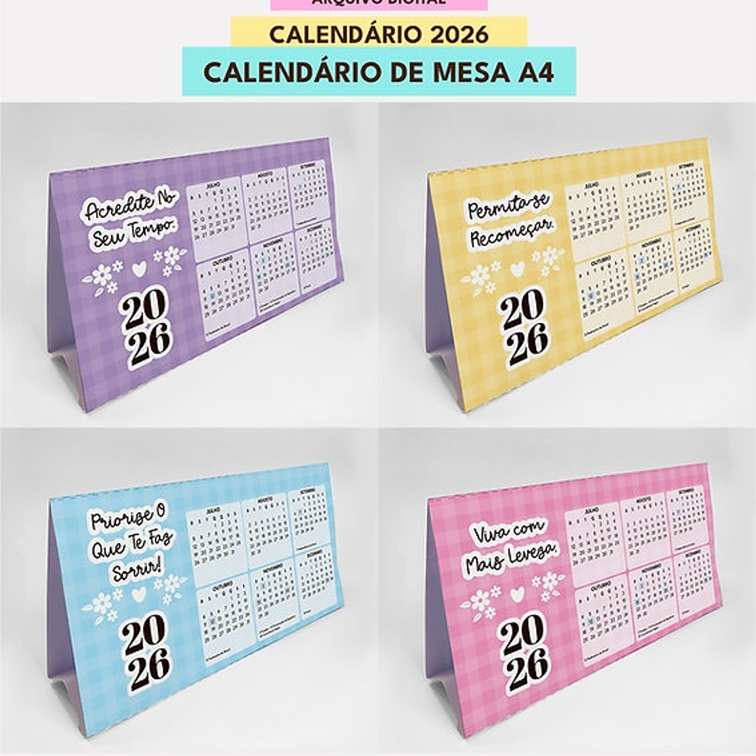 Arquivo Mini Combo Calendários Fofos 2026  3