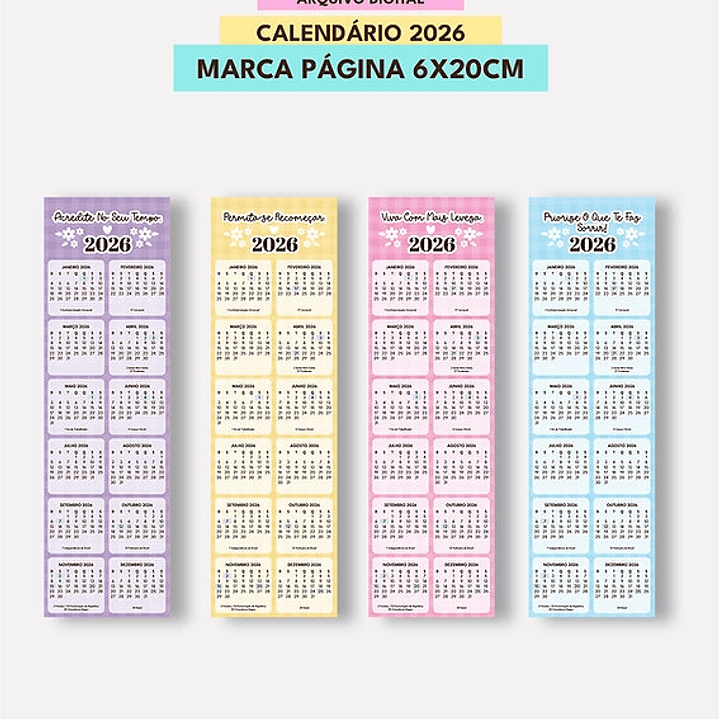 Arquivo Mini Combo Calendários Fofos 2026  4