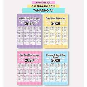 Arquivo Calendário A4 2026 