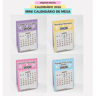 Arquivo Mini Calendário de Mesa 2026 