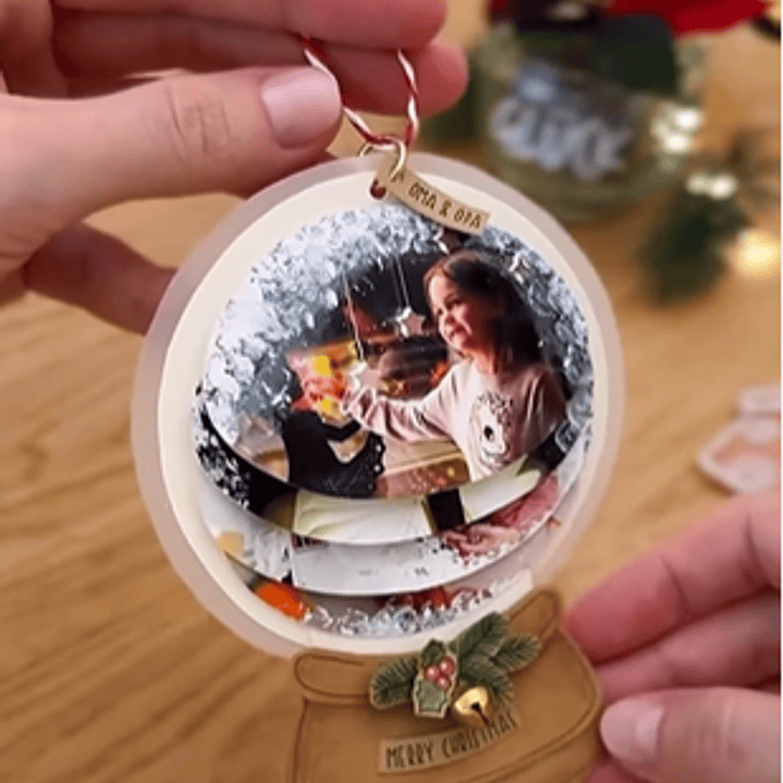 Arquivo Natal Molde Card Globo de Neve 1