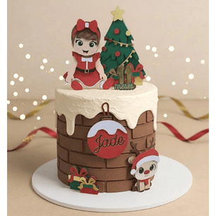 Arquivo Natal Topo de Bolo Menina Rena Baby