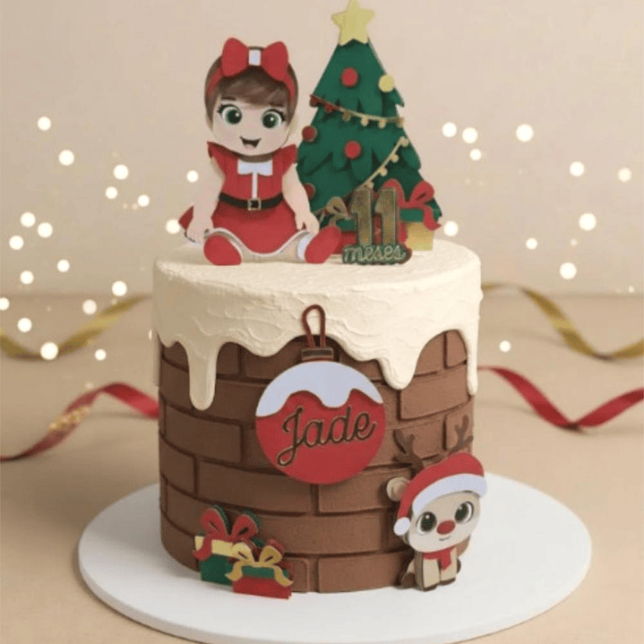 Arquivo Natal Topo de Bolo Menina Rena Baby 1