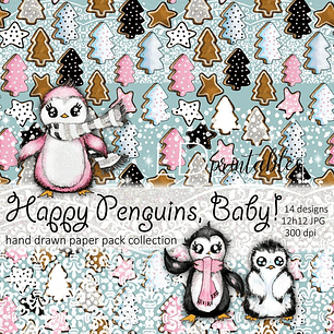 Kit Digital Pinguins Felizes, Bebê