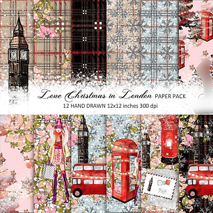 Kit Digital Papéis Natal em Londres