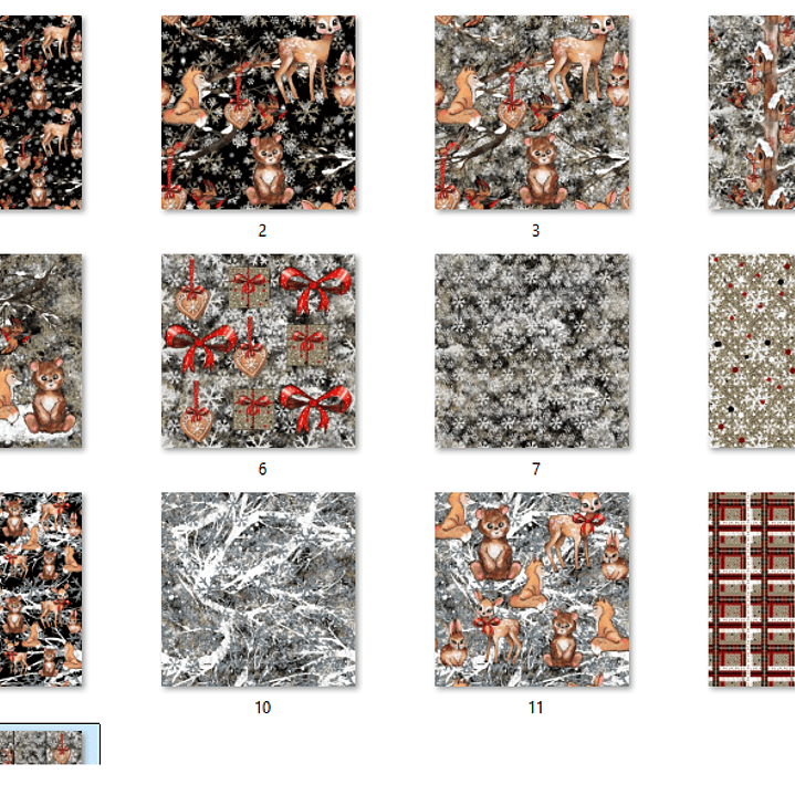 Kit Digital Papéis Noite Estrelada de Natal 2