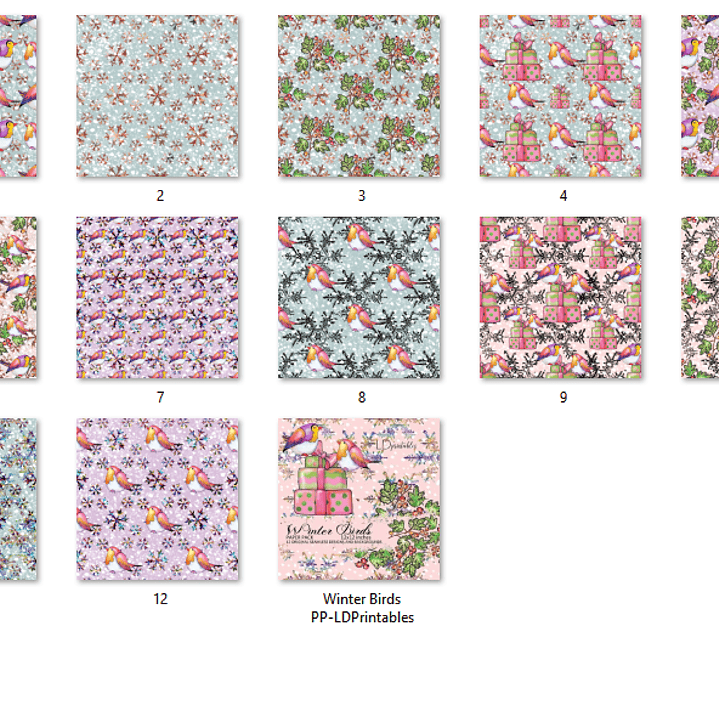 Kit Digital Pássaros de Inverno 2