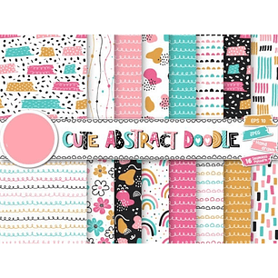 Kit Digital Papéis Abstrato Colorido