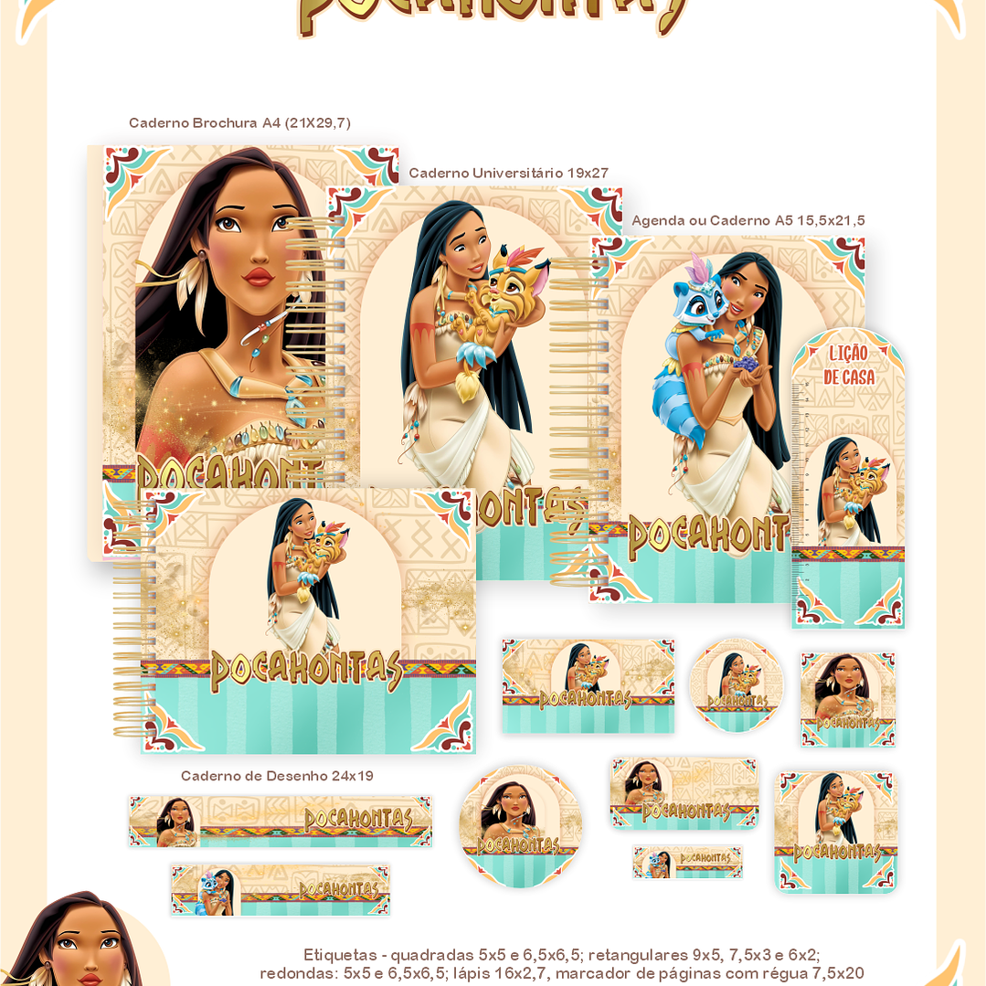 Arquivo Encadernação Escolar 2026 Pocahontas 1