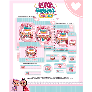 Arquivo Encadernação Escolar 2026 Cry Babies 