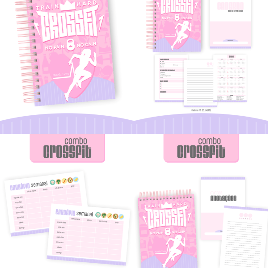 Arquivo Combo Encadernação Crossfit 2026 Feminino  1