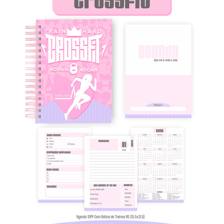 Arquivo Combo Encadernação Crossfit 2026 Feminino  3