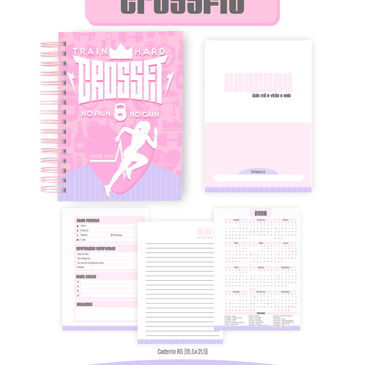 Arquivo Combo Encadernação Crossfit 2026 Feminino  4