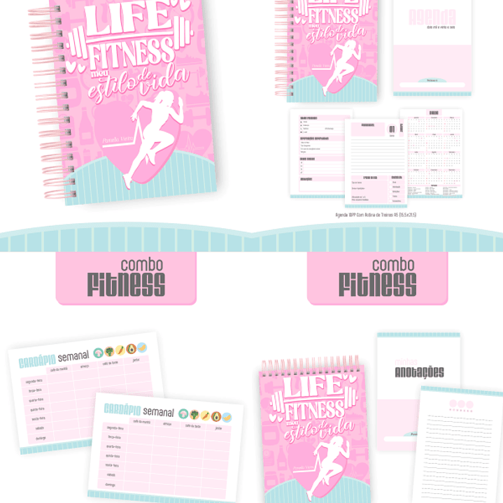 Arquivo Combo Encadernação Fitness 2026 Feminino  1
