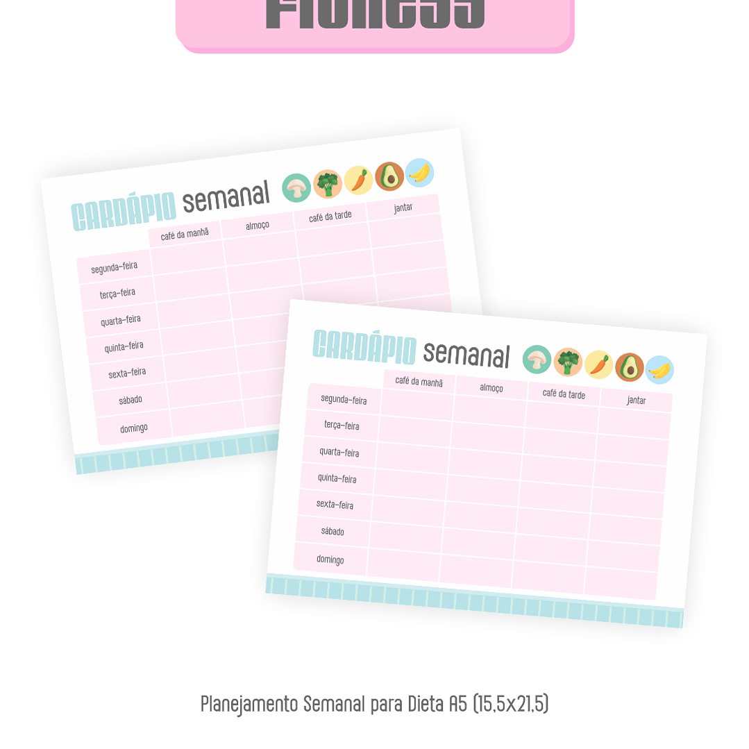 Arquivo Combo Encadernação Fitness 2026 Feminino  2