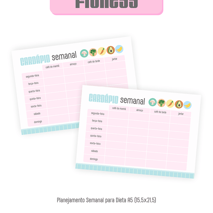 Arquivo Combo Encadernação Fitness 2026 Feminino  2