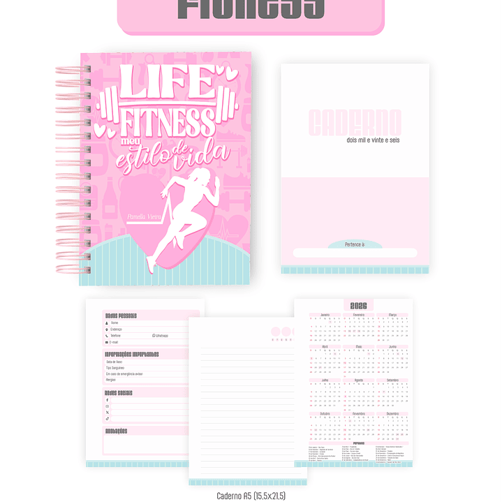 Arquivo Combo Encadernação Fitness 2026 Feminino  4