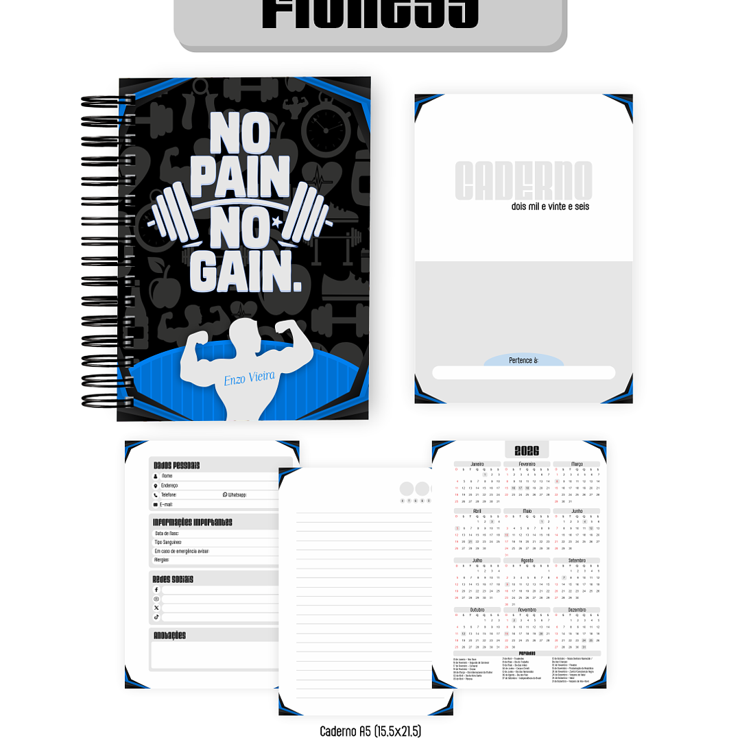 Arquivo Combo Encadernação Fitness 2026 Masculino  4