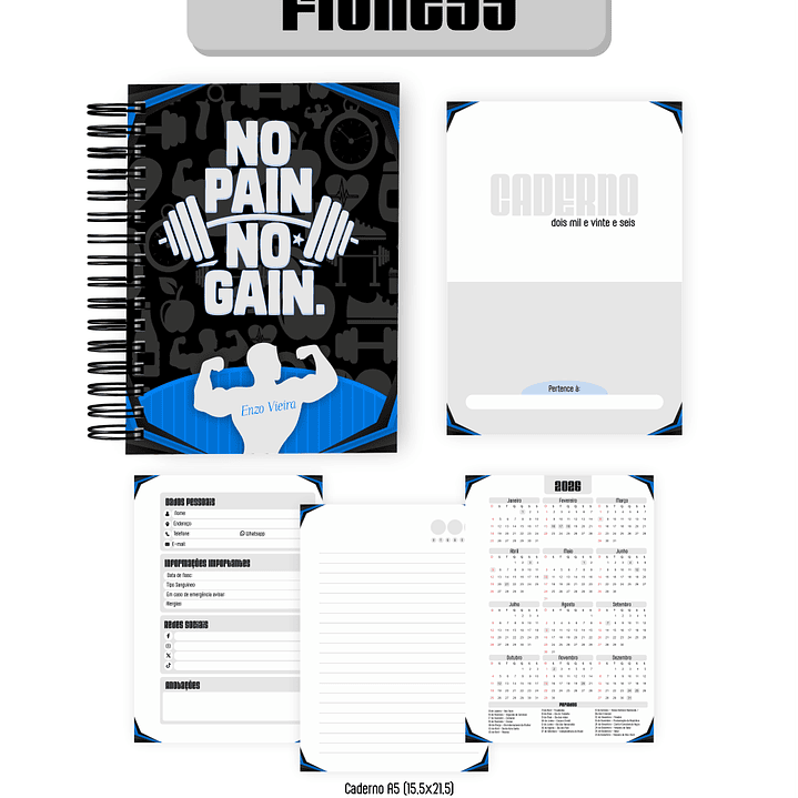 Arquivo Combo Encadernação Fitness 2026 Masculino  4