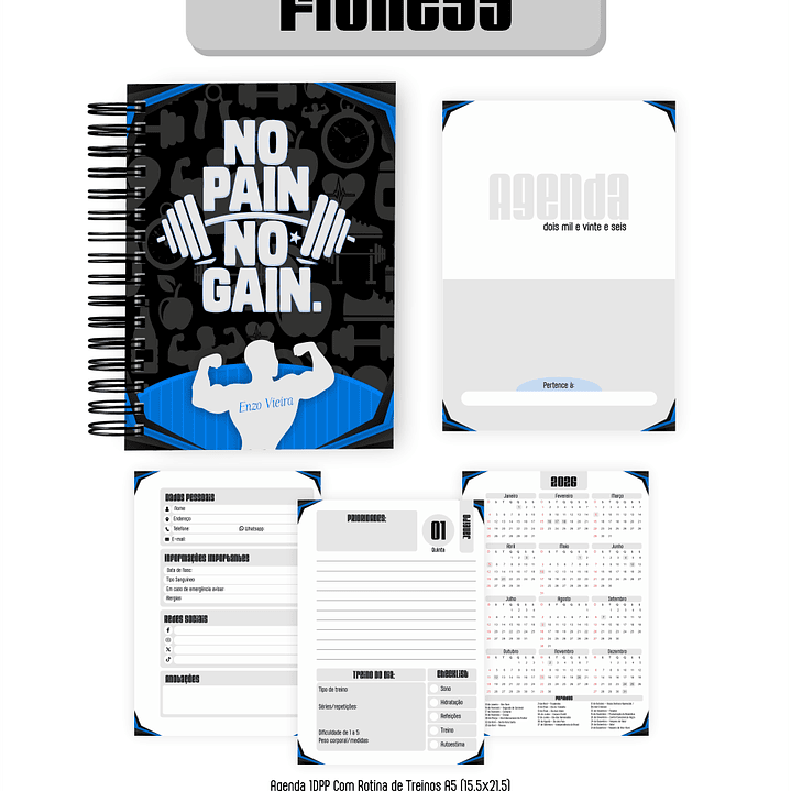 Arquivo Combo Encadernação Fitness 2026 Masculino  6