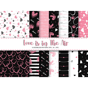 Kit Digital Papéis O Amor Está no Ar