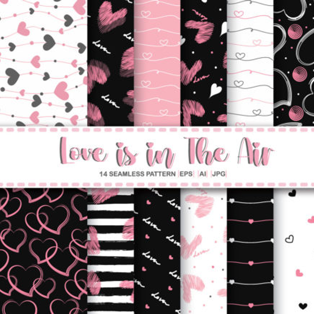 Kit Digital Papéis O Amor Está no Ar 1