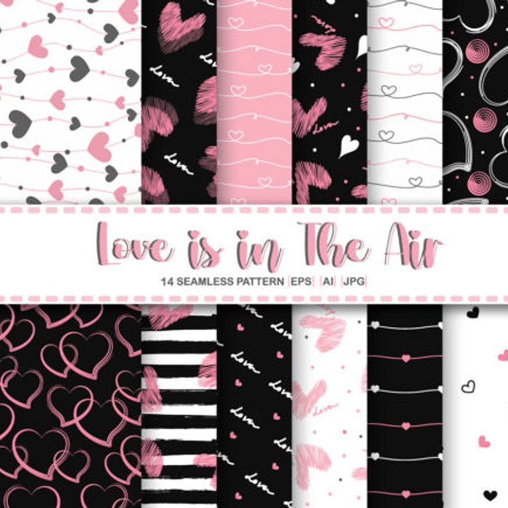 Kit Digital Papéis O Amor Está no Ar 1