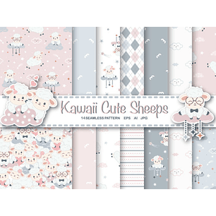 Kit Digital Papéis Ovelhinha