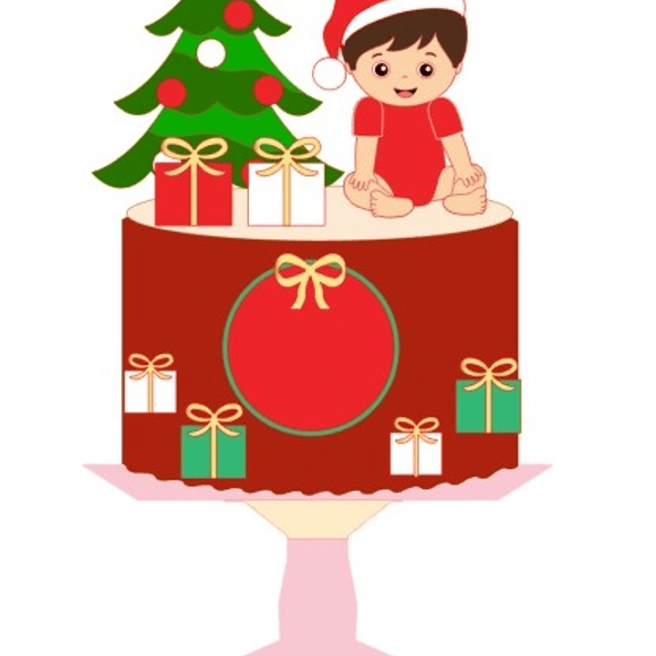 Arquivo Topo de Bolo Natal Bebê Presentes - EM CAMADAS 1
