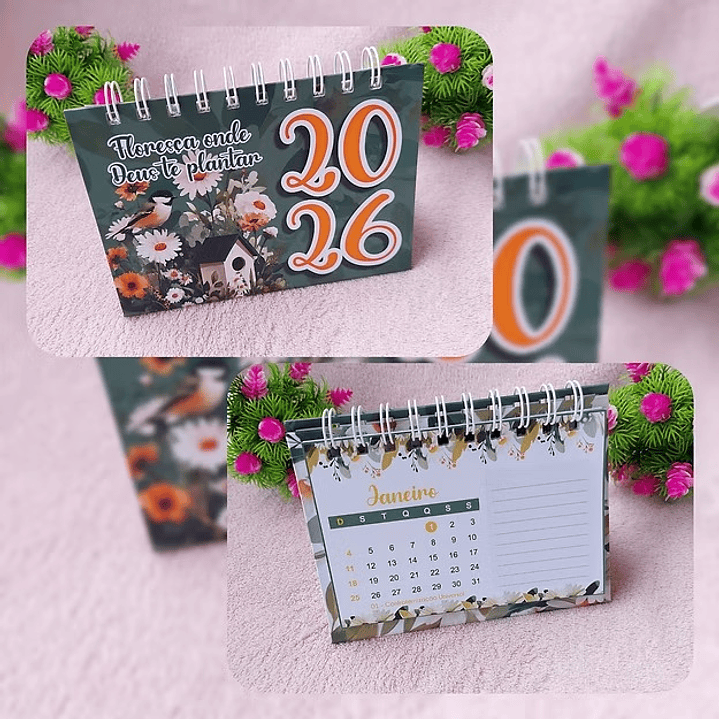 Arquivo Calendário de Mesa Floresça 2026 Verde 1